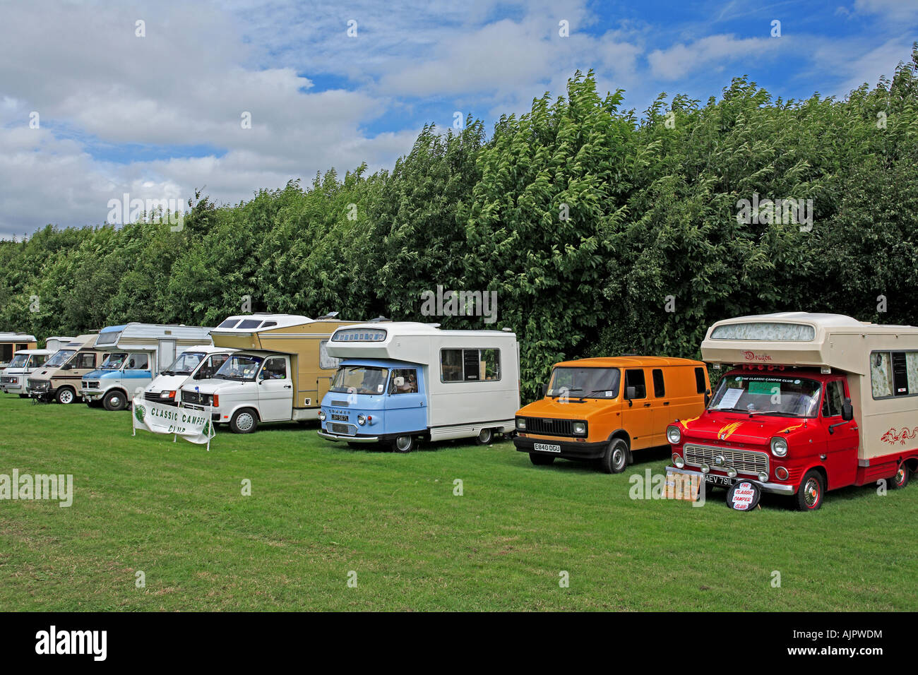 0012 Classic Camper Kent Visualizza Detling Kent England Foto Stock