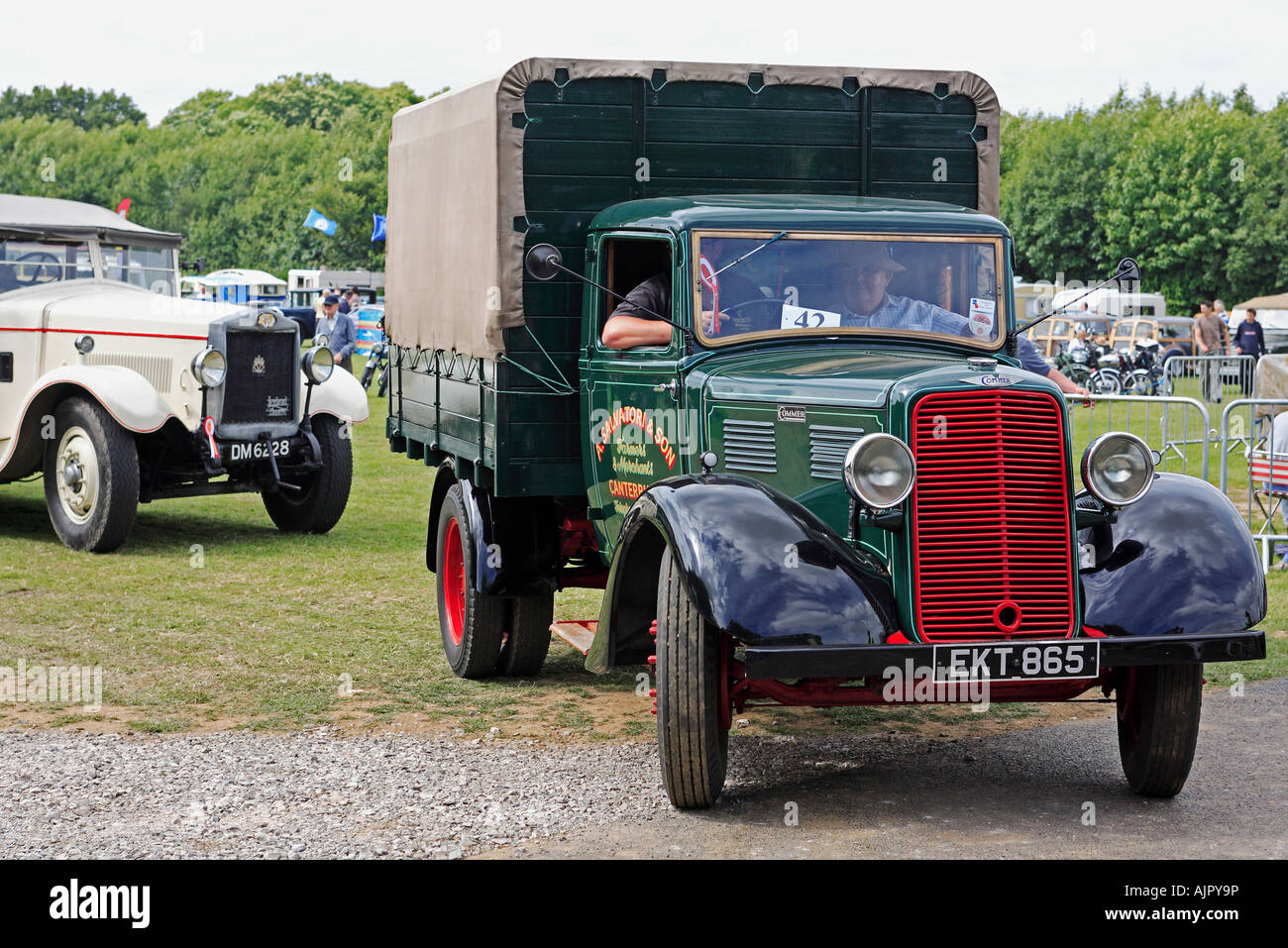 0057 vecchio camion Kent Visualizza Detling Kent England Foto Stock