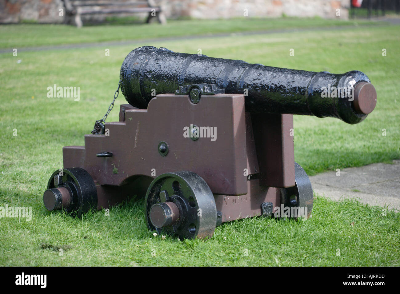 Piccolo cannone a Berwick upon Tweed England Regno Unito Foto Stock