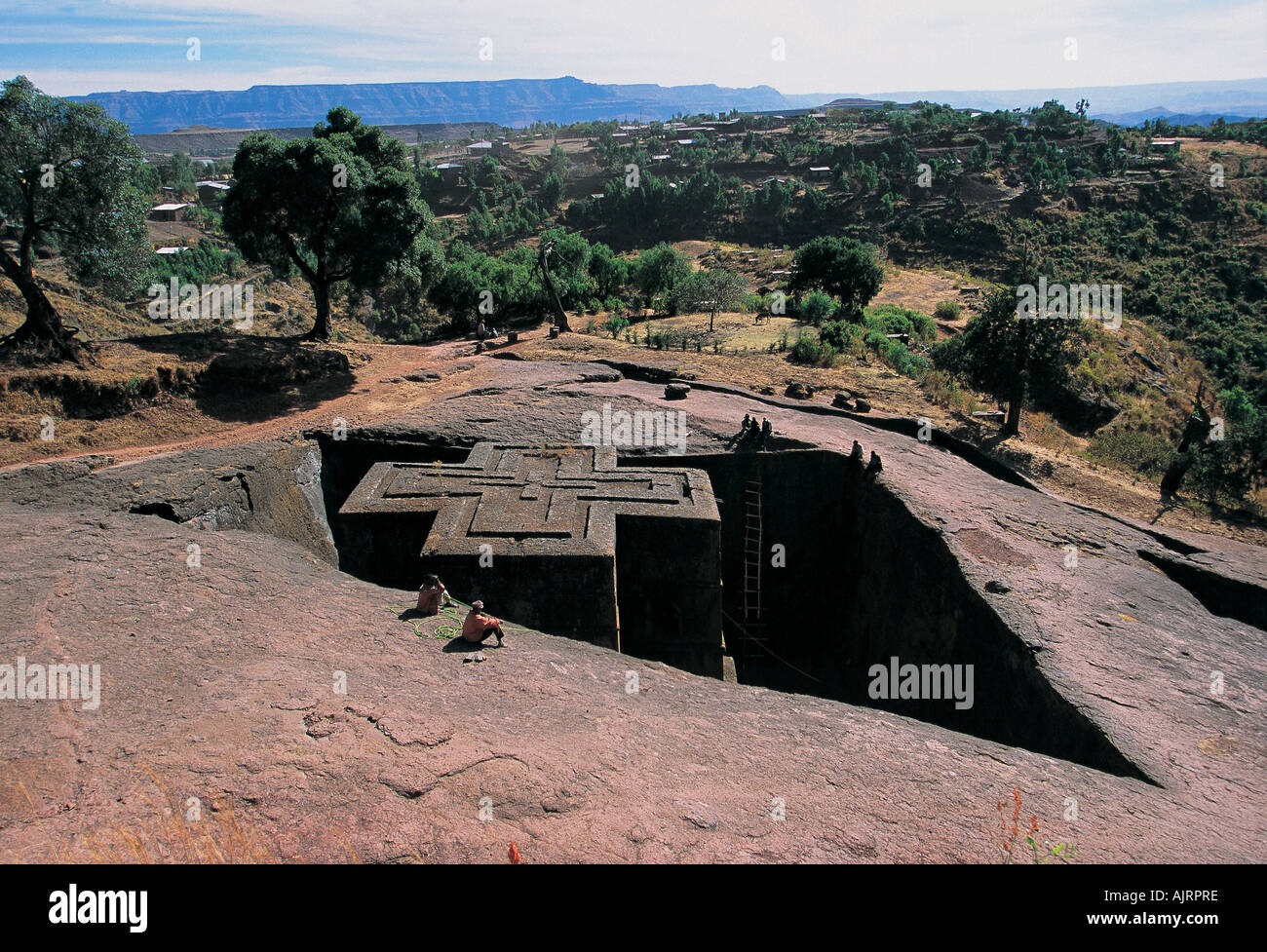 Lalibela Bet Giorgis Chiesa , Etiopia . Foto Stock