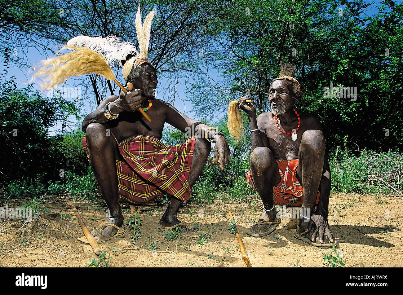 Pokot uomini, in Kenya. Foto Stock
