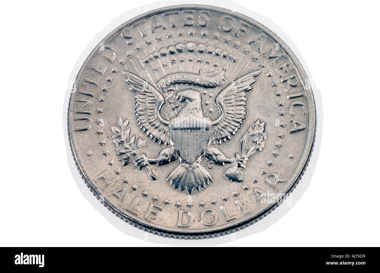Stati Uniti metà Dollar coin 1974 testa di Kennedy Foto Stock