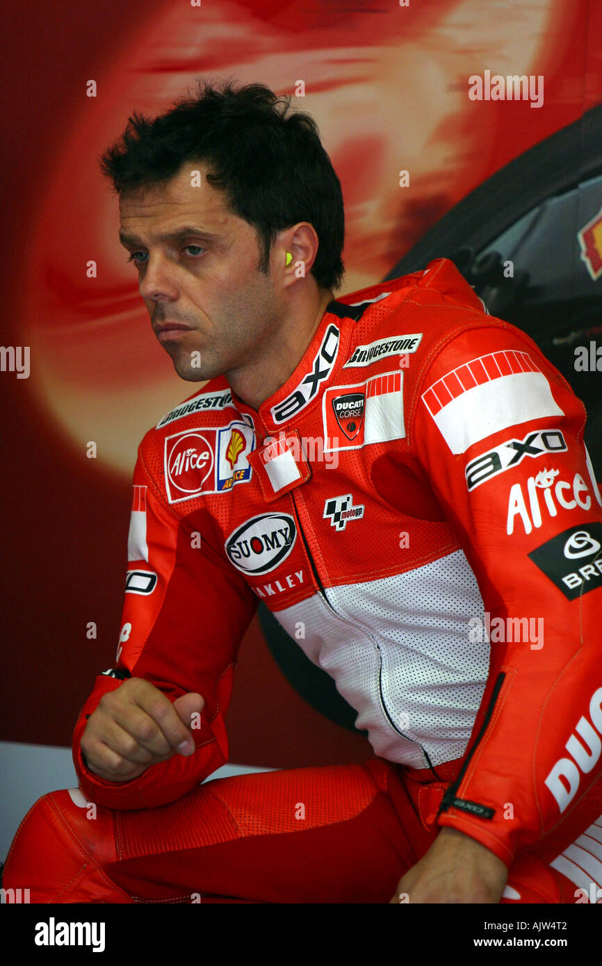 Italiano moto racer Loris Capirossi DUCATI MOTOGP Foto Stock