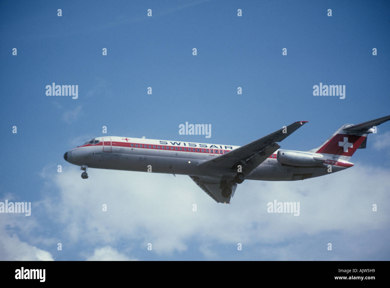 Il Douglas DC-9 Swissair Heathrow London Foto Stock