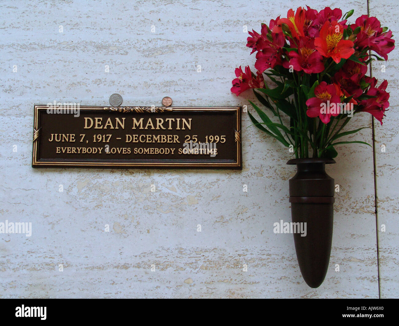 Tomba di Dean Martin / Los Angeles Foto Stock