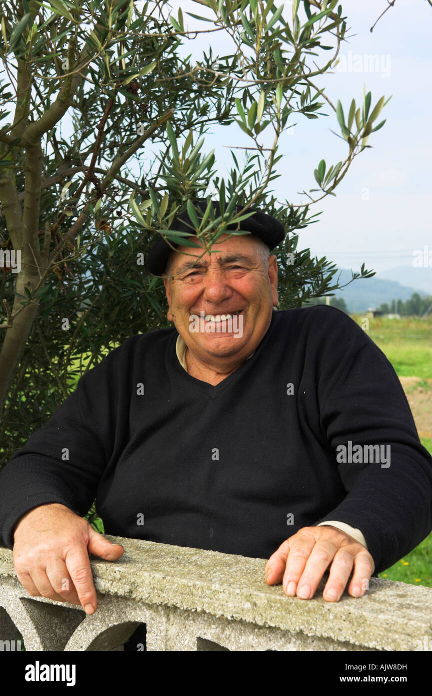 Ritratto vecchio uomo spagnolo Foto Stock