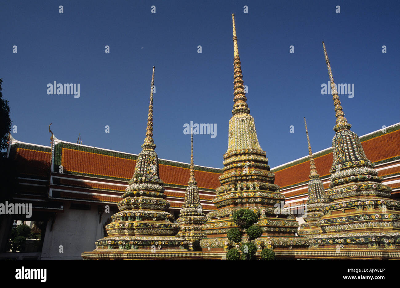 Wat Pho tempio di Bangkok in Thailandia Foto Stock