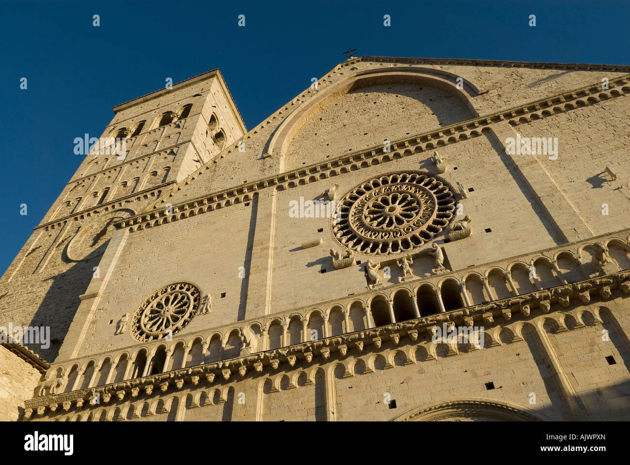 La basilica di san francesco ad assisi, umbria, Italia Foto Stock