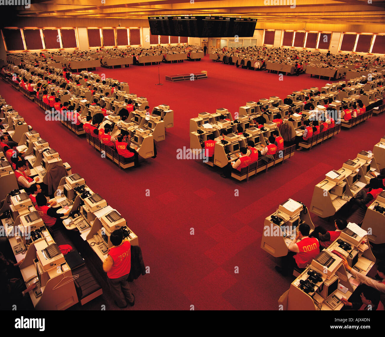 Viaggi, Cina, Hong Kong, Stock Exchange, interna Foto Stock
