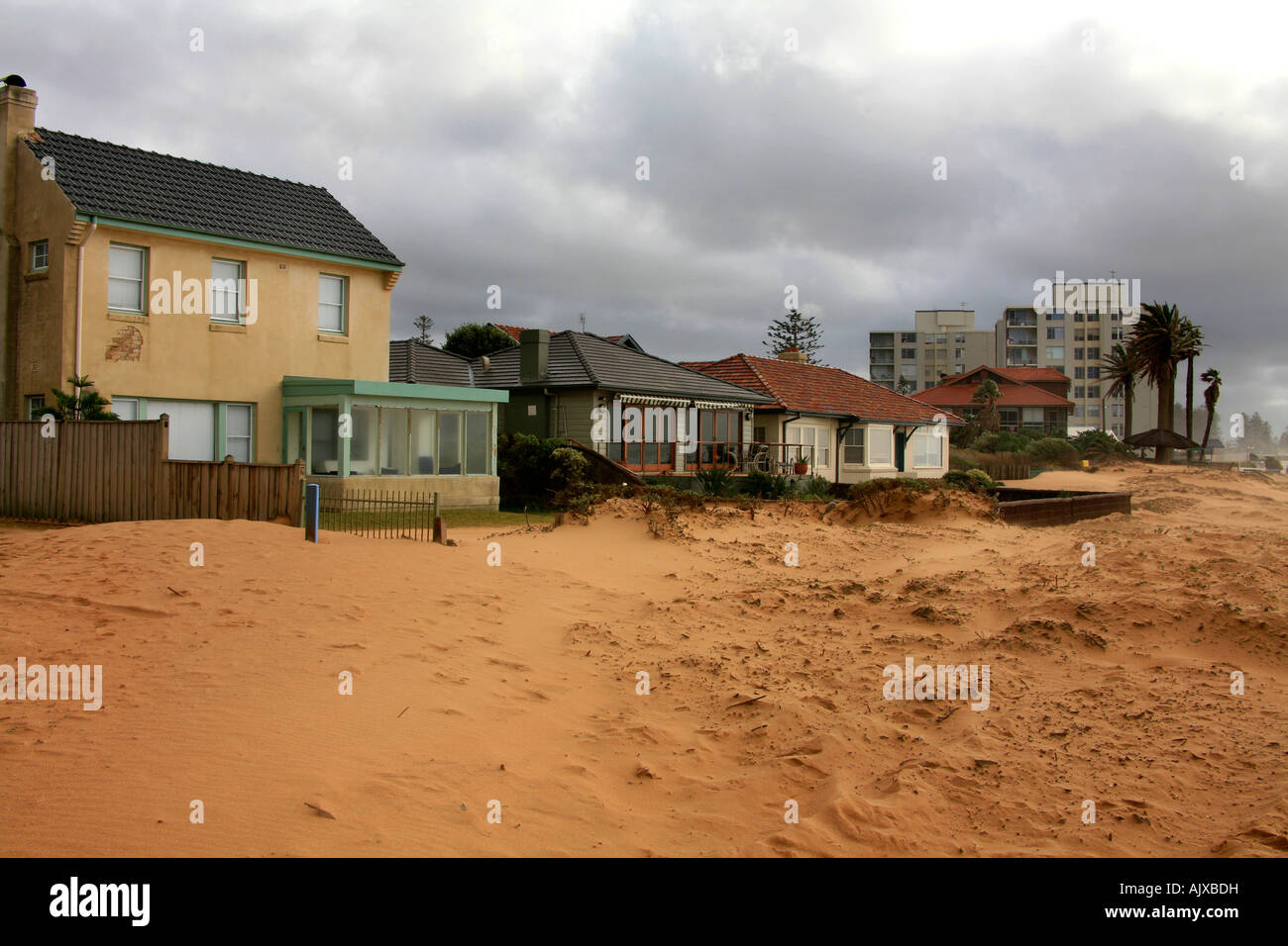 Aumento dei livelli del mare a Narrabeen Australia Foto Stock