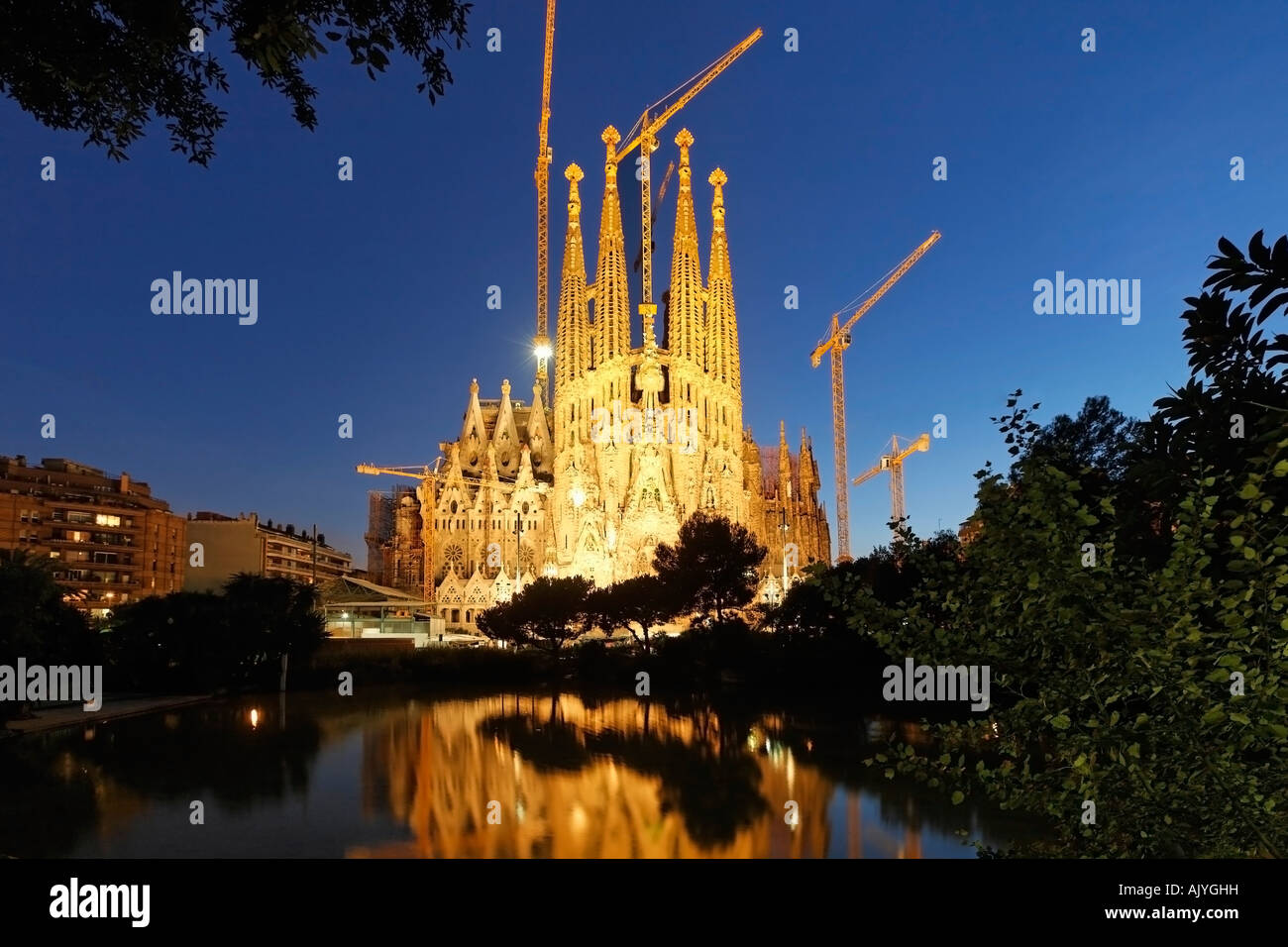 La Sagrada Familia di Antoni Gaudì a Barcellona, Spagna Foto Stock