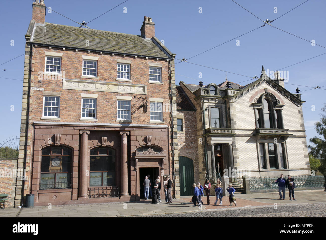 Regno Unito Inghilterra County Durham, Beamish, North of England Museum, 1913 Town, storia della rienact, Barclays Bank, banche, UK071001035 Foto Stock