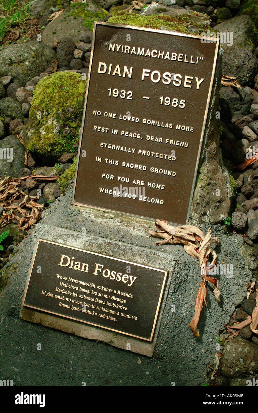 Tomba di Dian Fossey Foto Stock