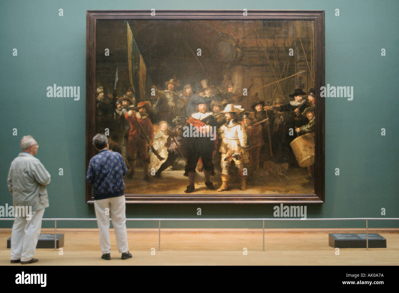 Amsterdam Olanda Rembrandt la nightwatch nel rijksmuseum Foto Stock