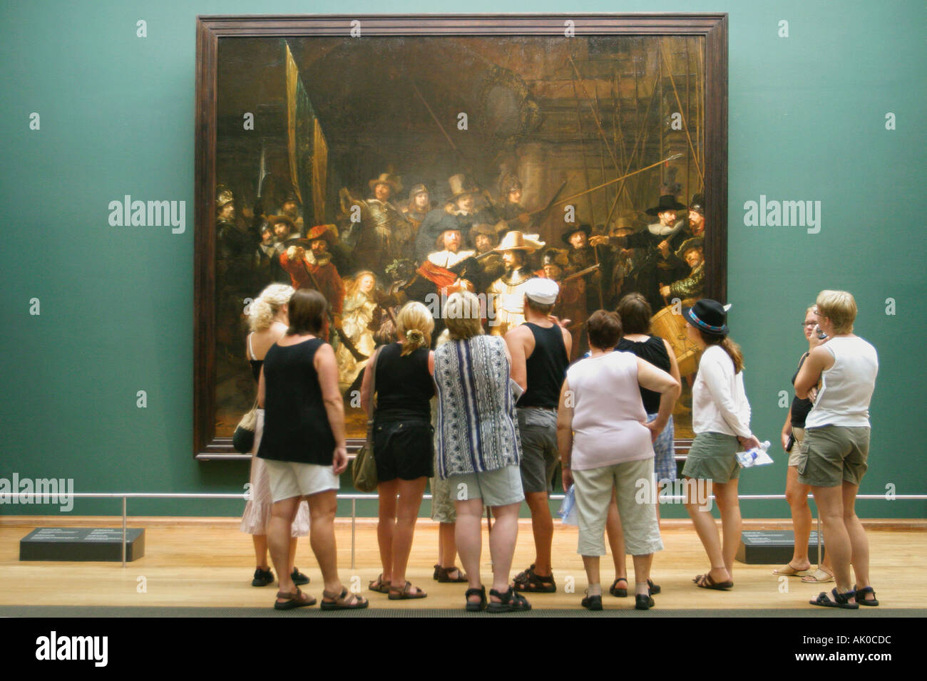 Amsterdam Olanda Rembrandt la Nightwatch nel Rijksmuseum Foto Stock