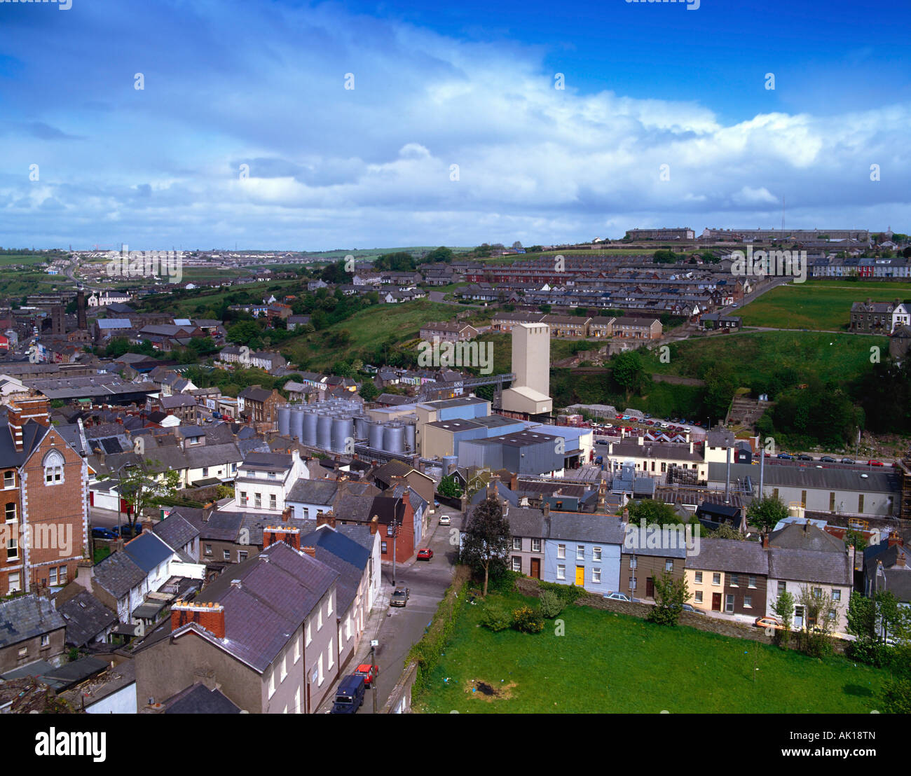 La città di Cork, Blackpool da Shandon Bells, Irlanda Foto Stock