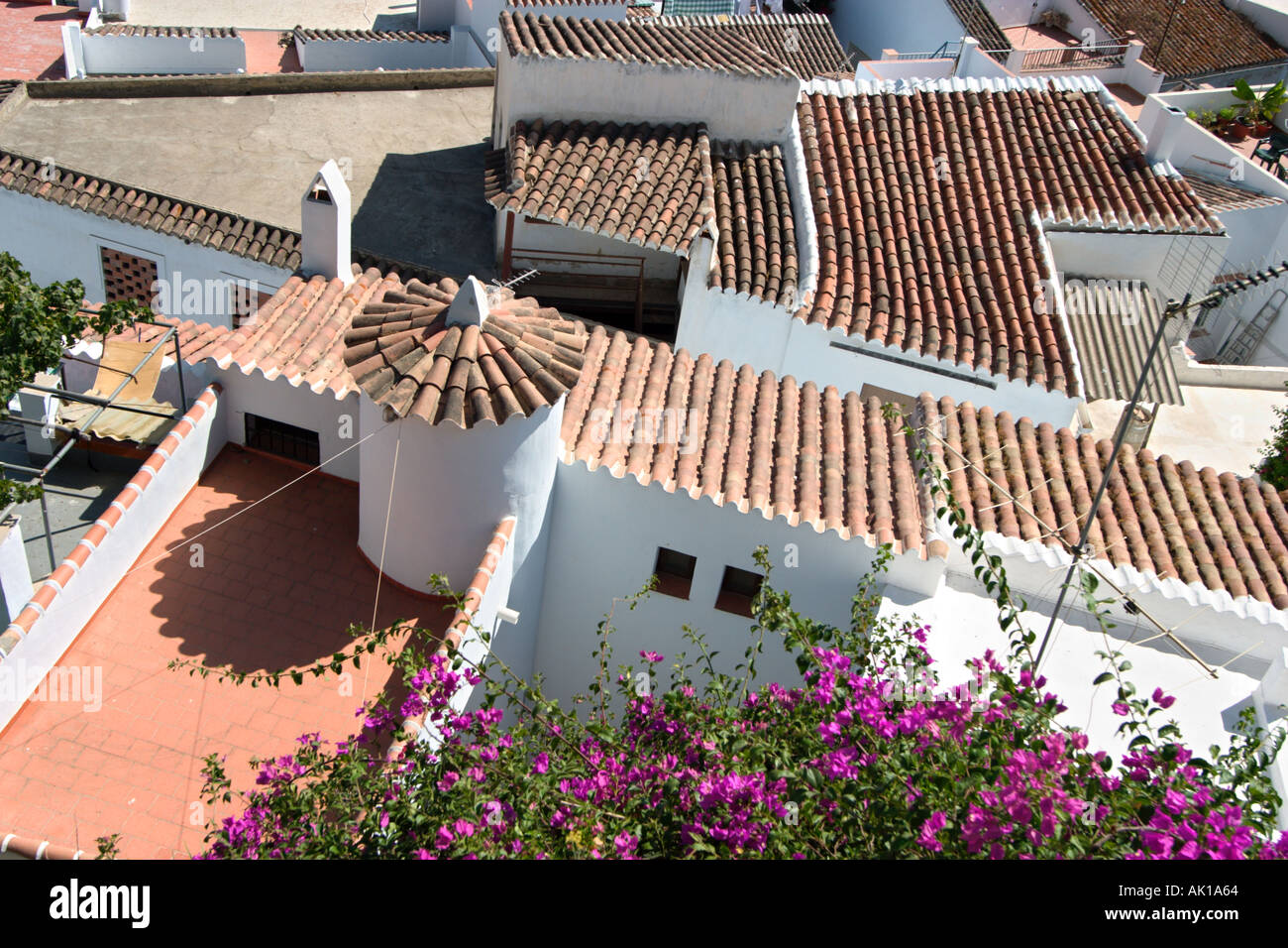 La storica città vecchia di Frigiliana, vicino a Nerja, Costa del Sol, Andalusia, Spagna Foto Stock