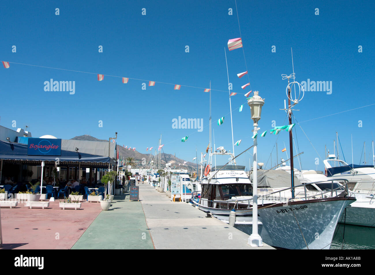 Barche in Marina a Fuengirola, Costa del Sol, Andalusia, Spagna Foto Stock