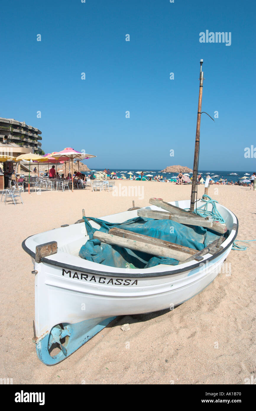 Spiaggia principale, Tossa de Mar, Costa Brava, Catalunya, Spagna Foto Stock