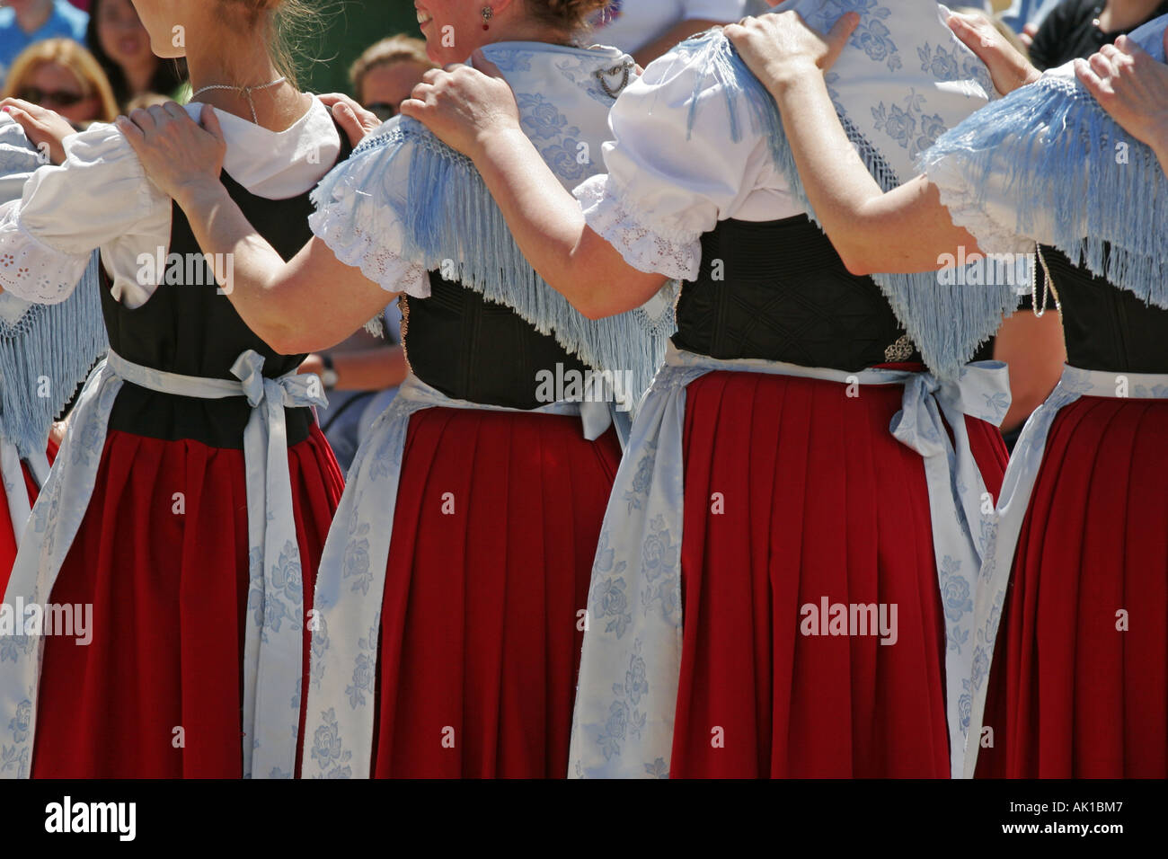 Bavarese di ballerini folk Foto Stock