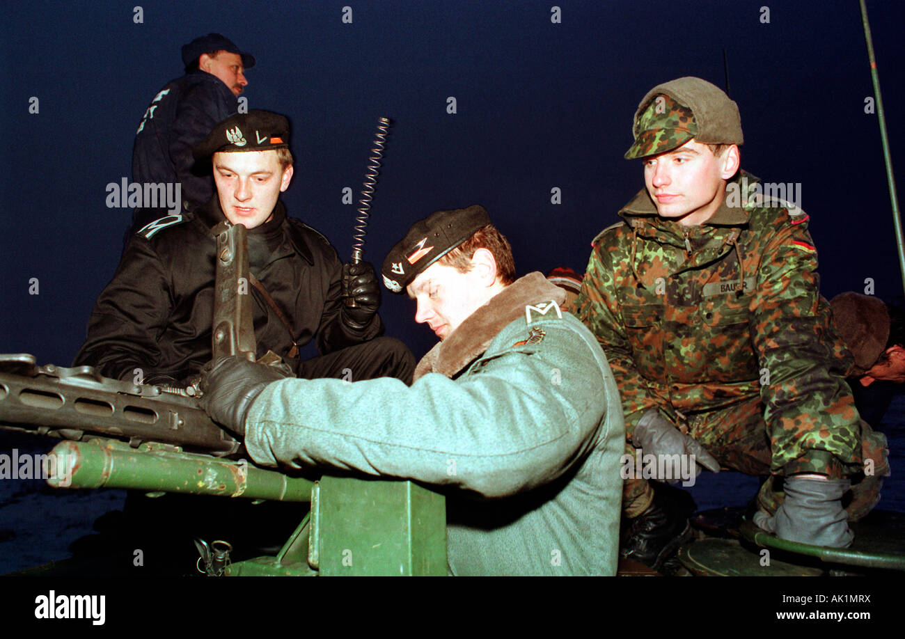 Esercizio sul campo della Bundeswehr e l'esercito polacco, Zagan, Polonia Foto Stock
