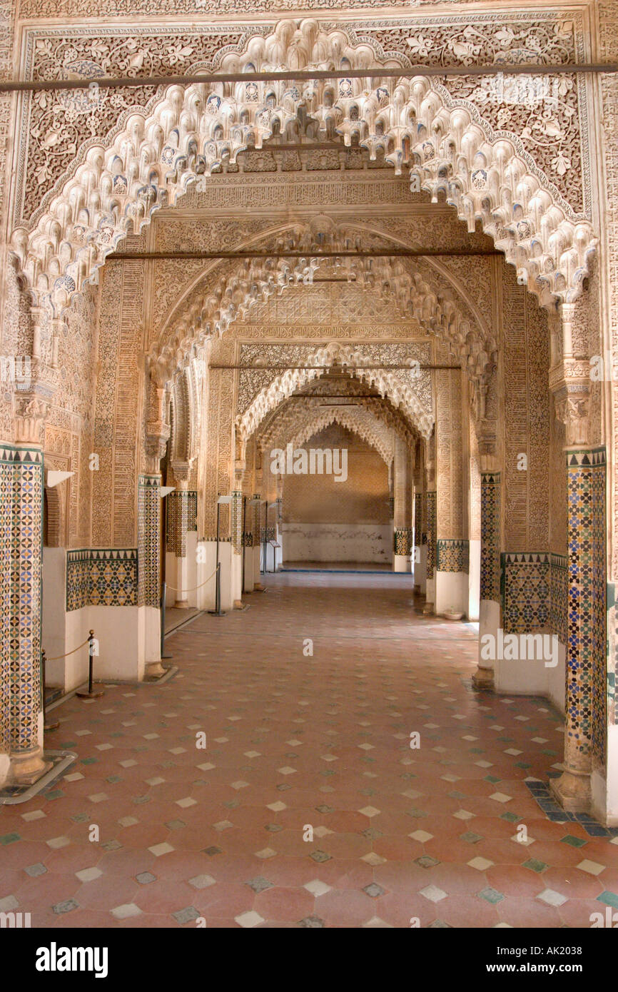 L'Harem, Palacios Nazaries (Nazrid palazzi), Alhambra di Granada, Andalusia, Spagna Foto Stock