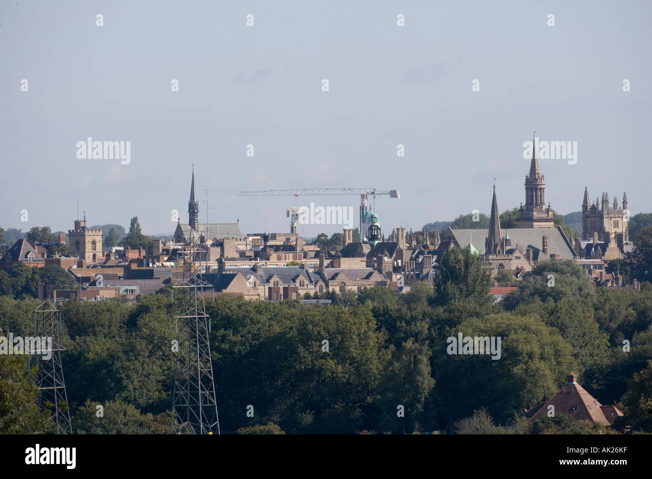 Vista della città di Oxford dal Hinksey Hill Oxford Foto Stock