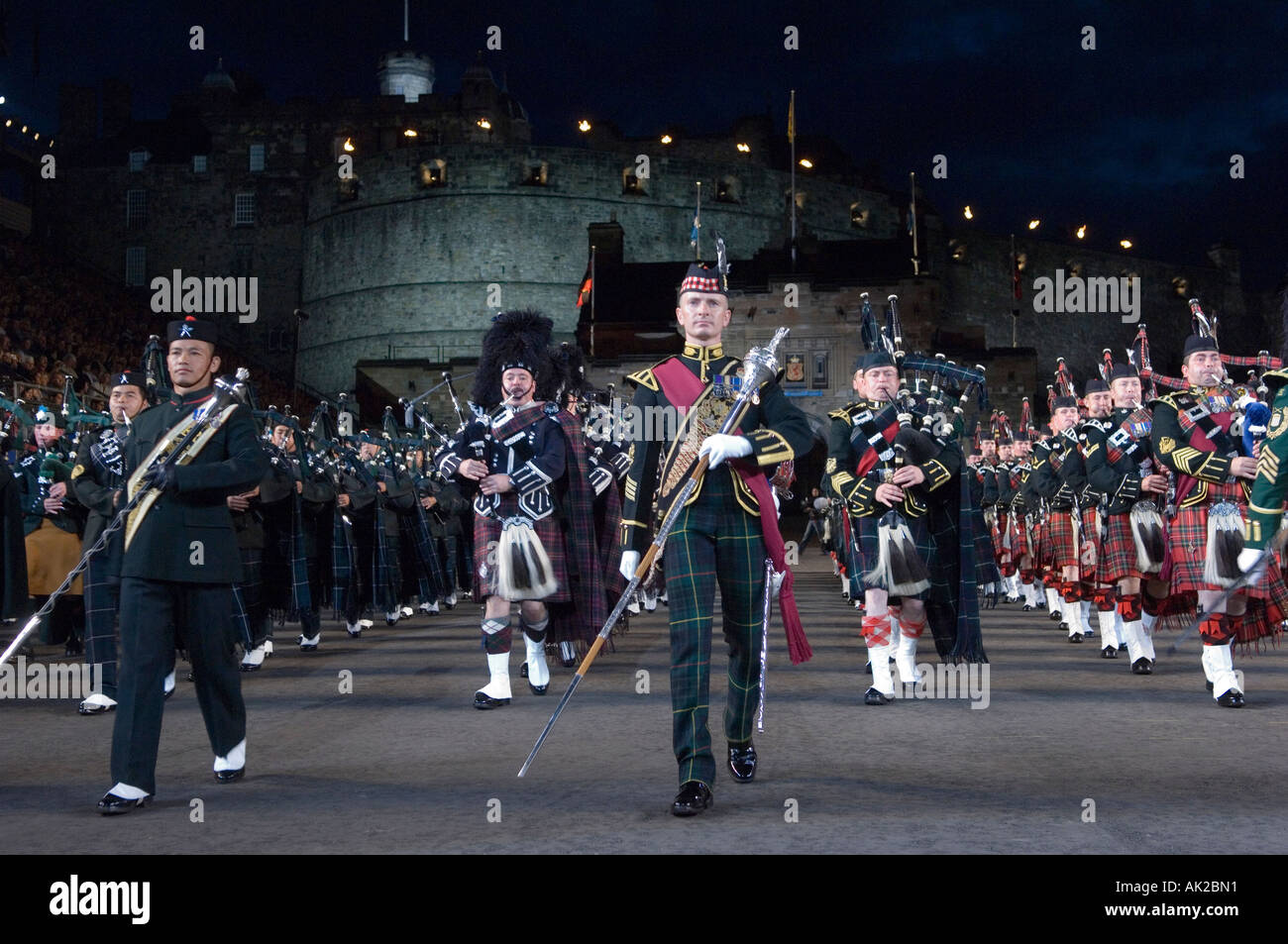 La Edinburgh Tattoo militare la più spettacolare nel mondo Foto Stock