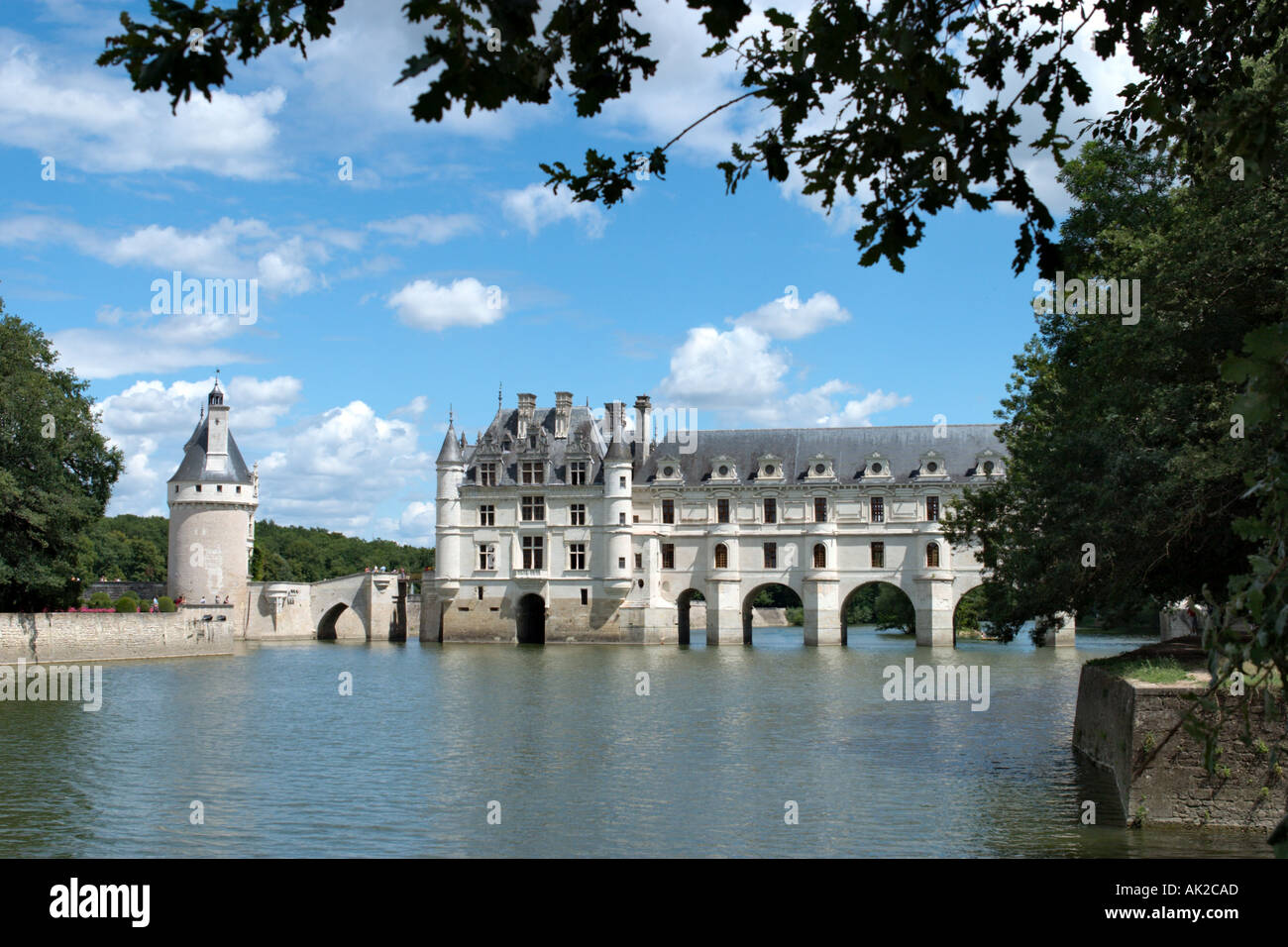 Il Chateau de Chenonceau sul fiume Cher, La Valle della Loira, Francia Foto Stock