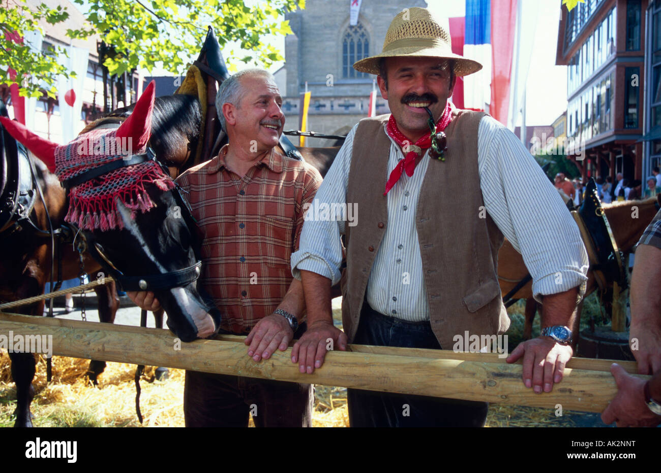 Gli uomini / Bad Saulgau Foto Stock