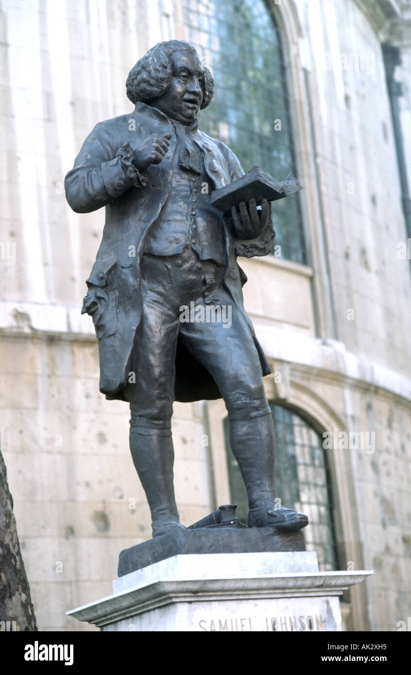 Samuel Johnson statua in The Strand Londra Foto Stock