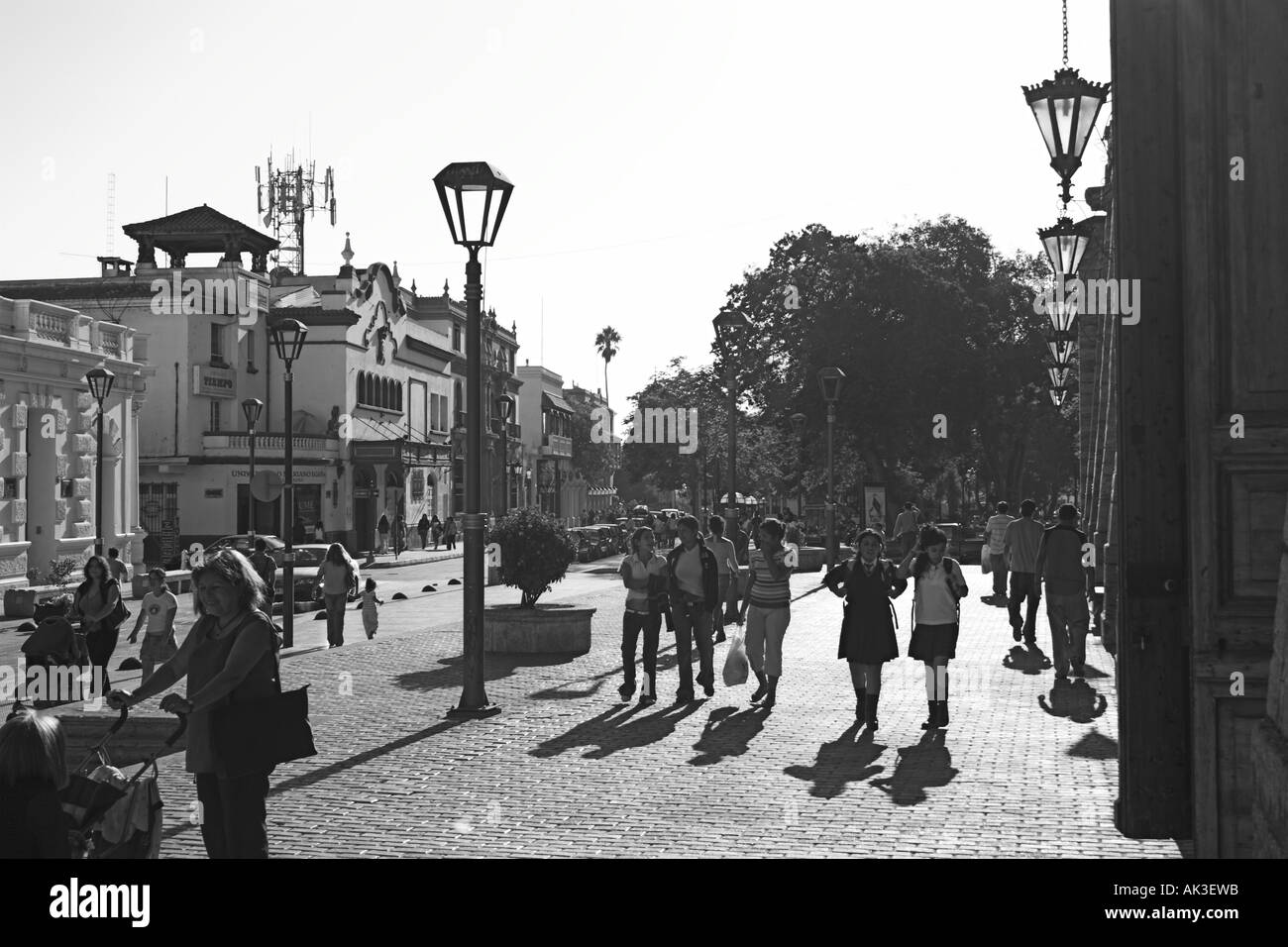 Scena di strada in La Serena Foto Stock