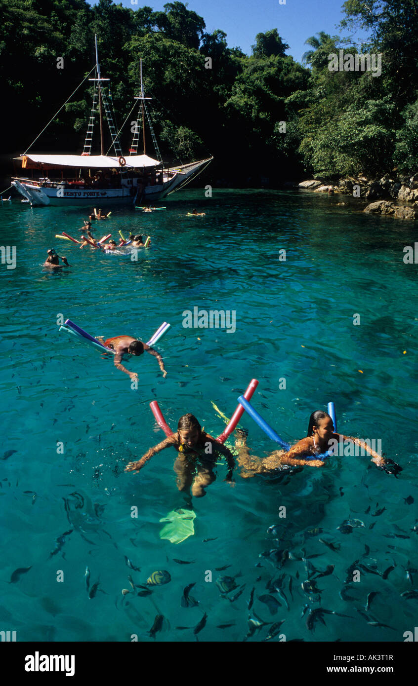 Snorkeling Ilha Grande Brasile Foto Stock