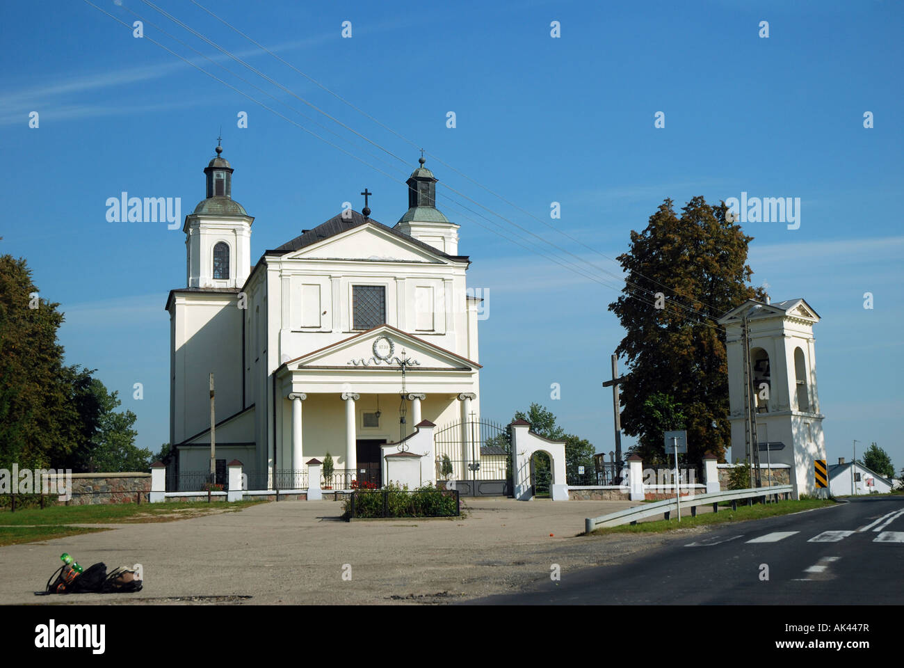 San Stanislao Chiesa in Polonia nel villaggio Skrzeszew Foto Stock