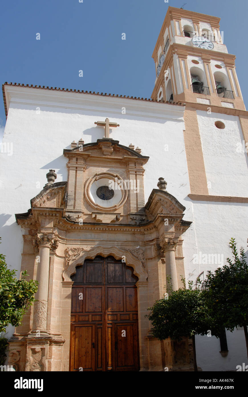 Chiesa di incarnazione del vecchio quartiere Marbella Andalusia Spagna Foto Stock