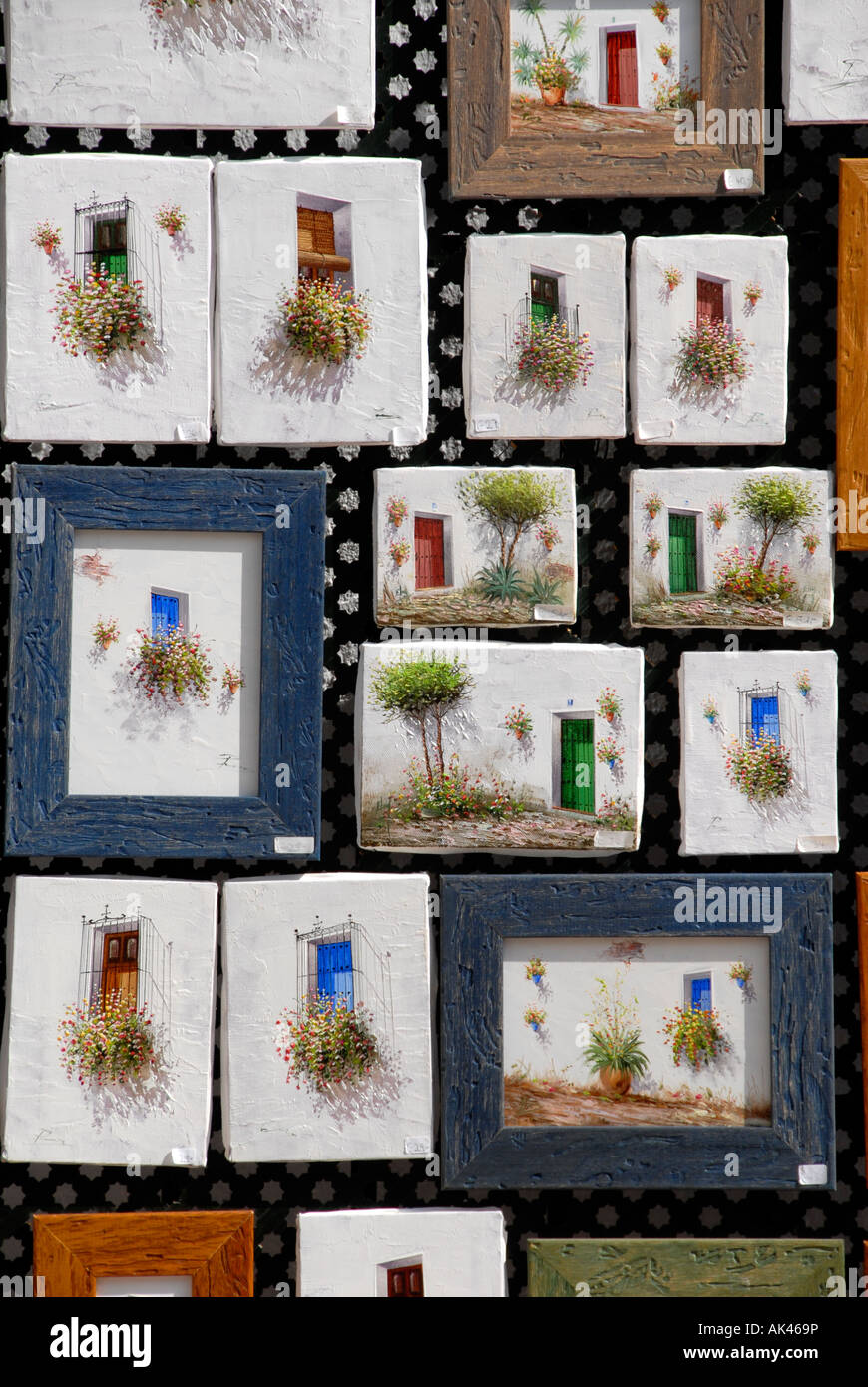 Dipinti del vecchio quartiere Marbella Andalusia Spagna Foto Stock