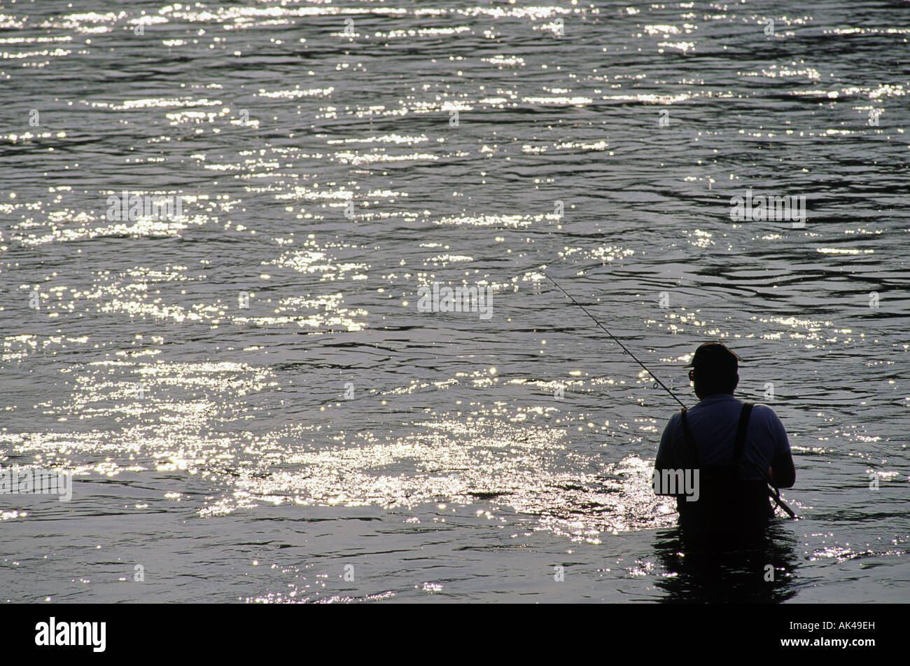 Pescatore a Mosca Foto Stock