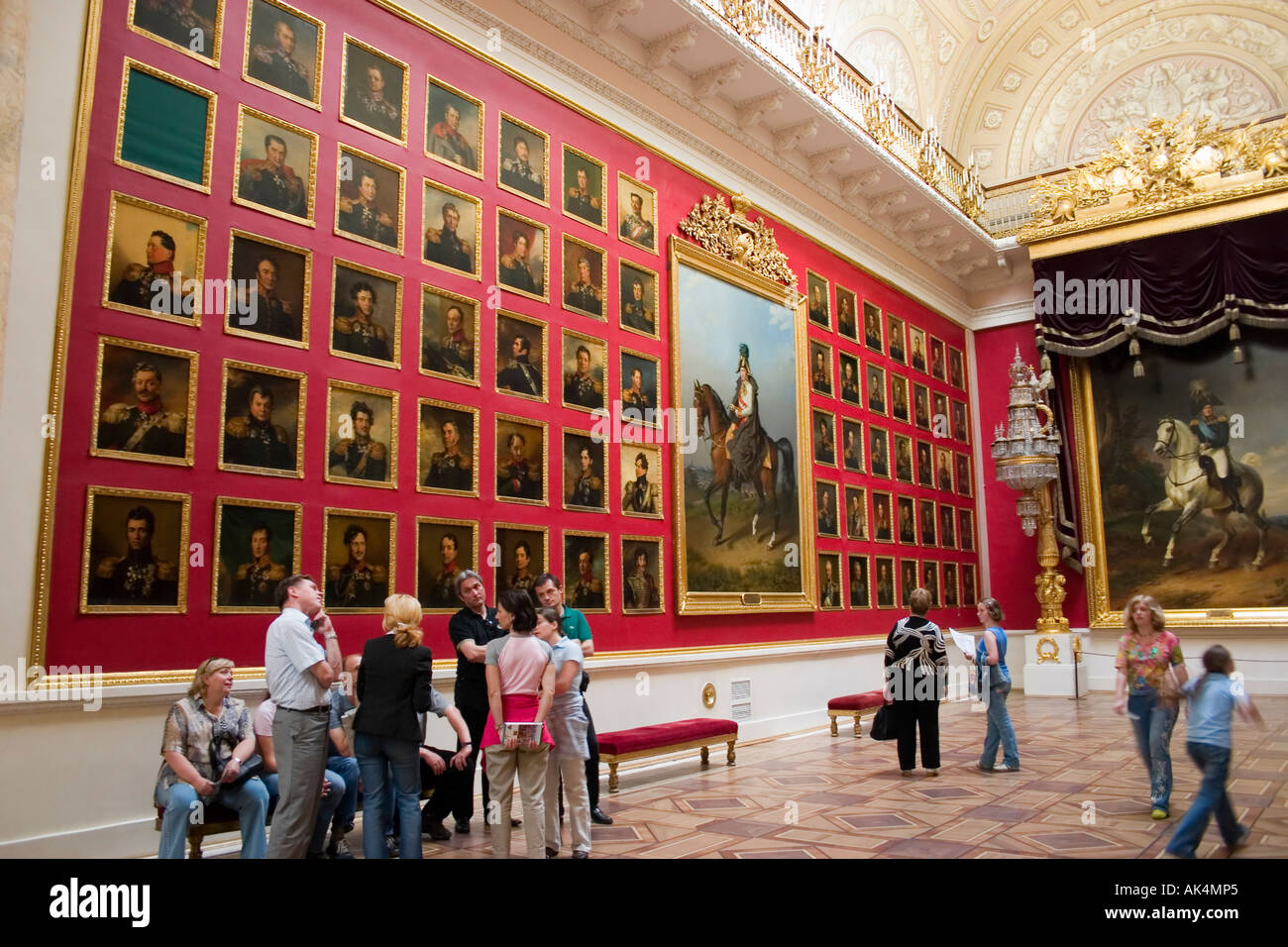 Il 1812 Guerra Gallery Hall di fama Militare, Winter Palace, il Museo Hermitage di San Pietroburgo, Russia Foto Stock