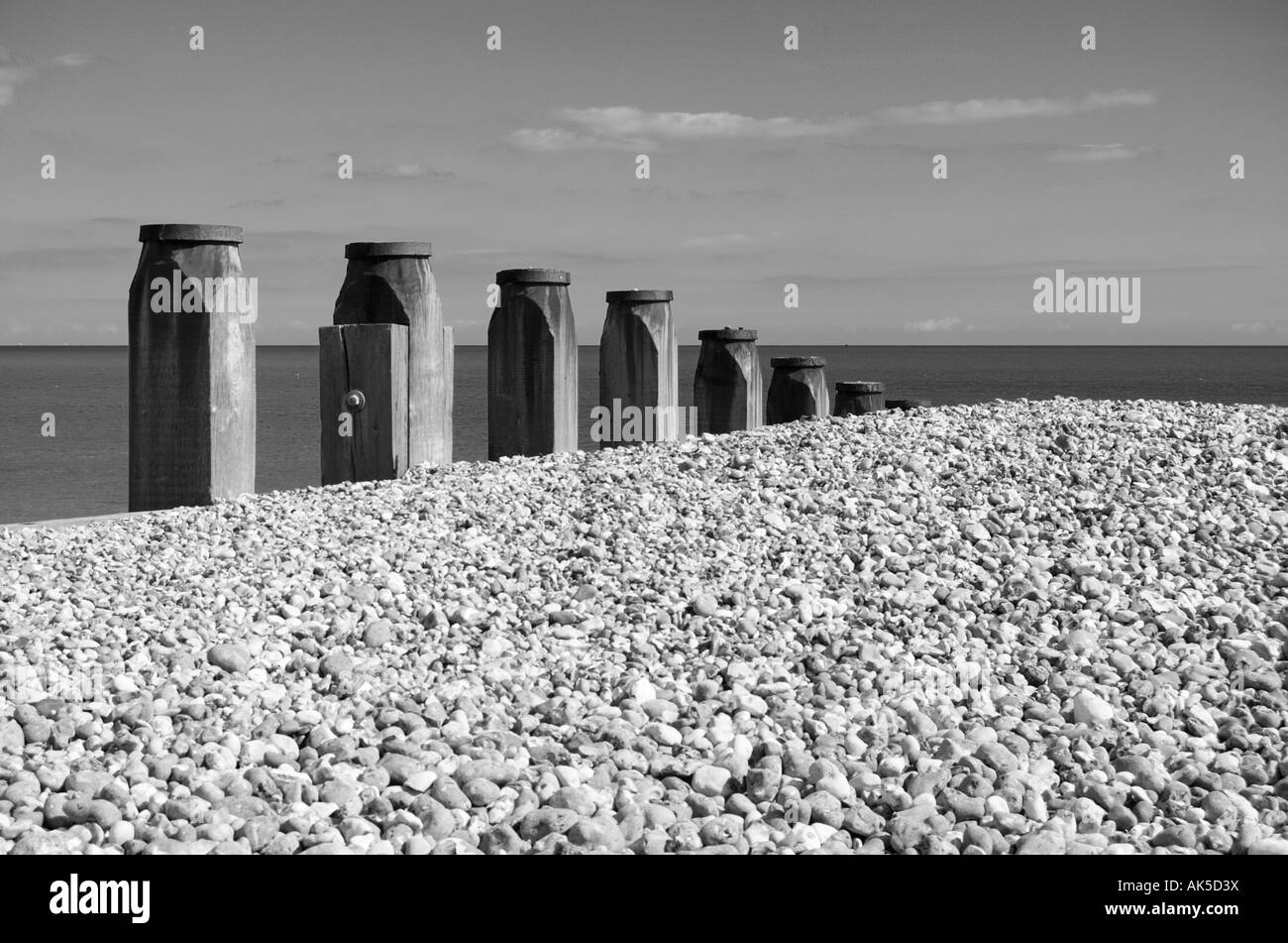 Spiaggia di Eastbourne Pier Foto Stock