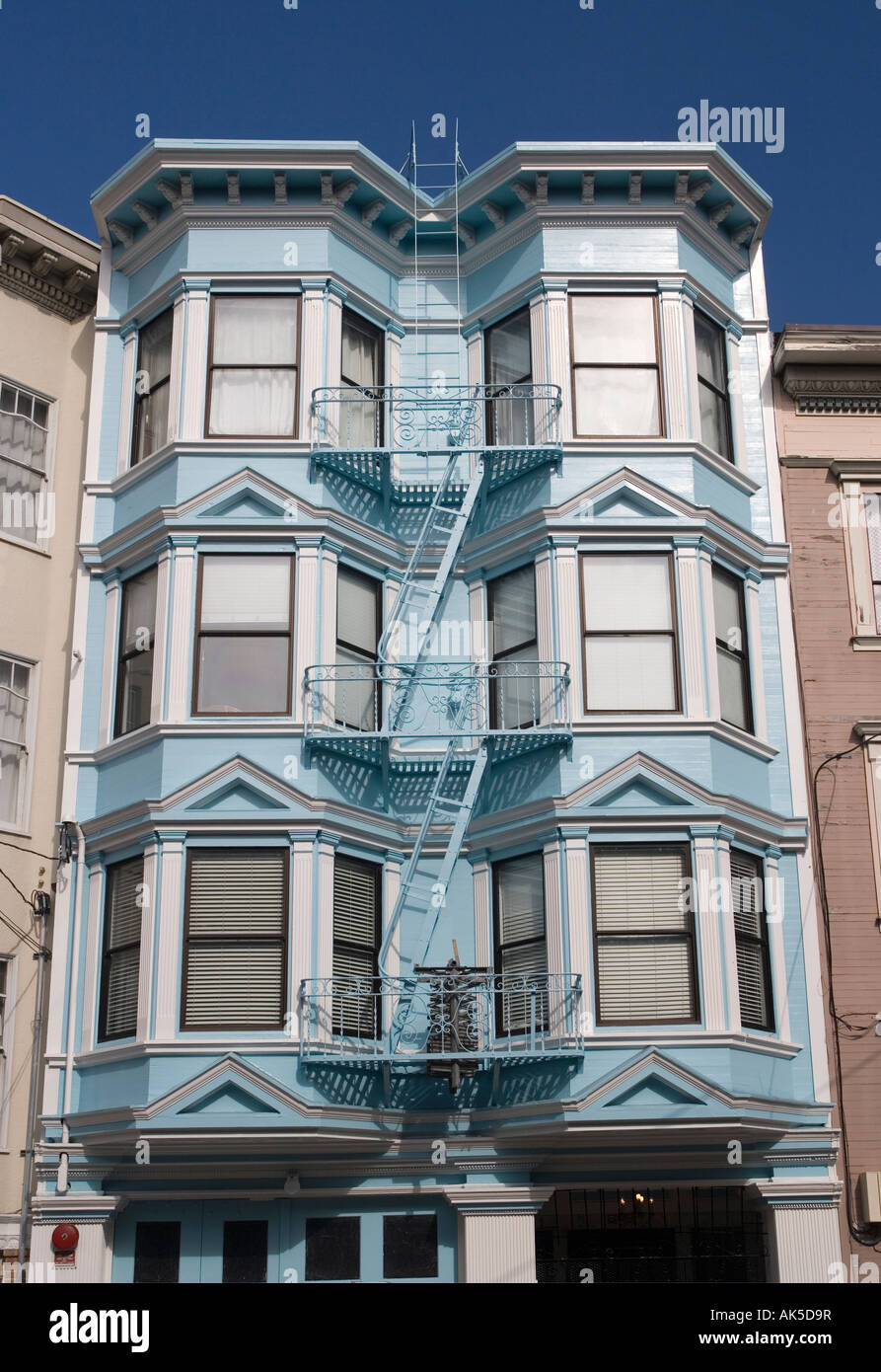 Casa in legno Haight Ashbury Quartiere San Francisco California USA Foto Stock