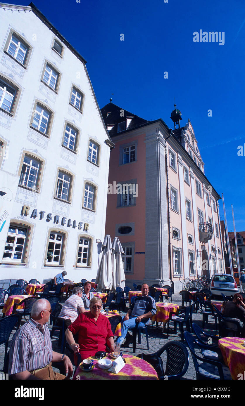 Pavement Cafe / Rottenburg am Neckar Foto Stock