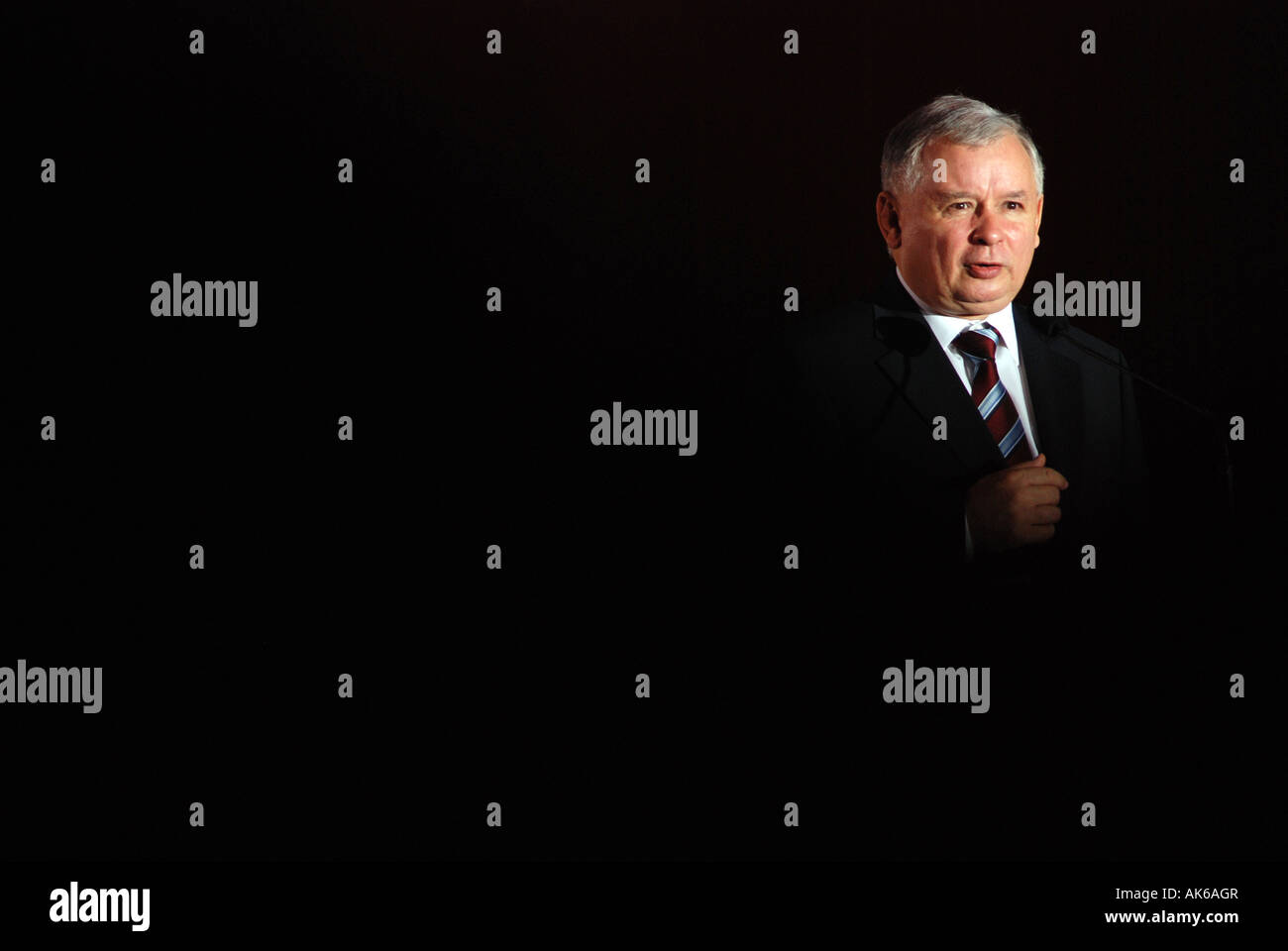 Ex primo ministro polacco Jaroslaw Kaczynski dal diritto e giustizia party Foto Stock