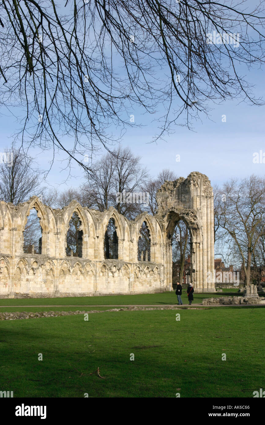 St Mary s Abbey York Foto Stock