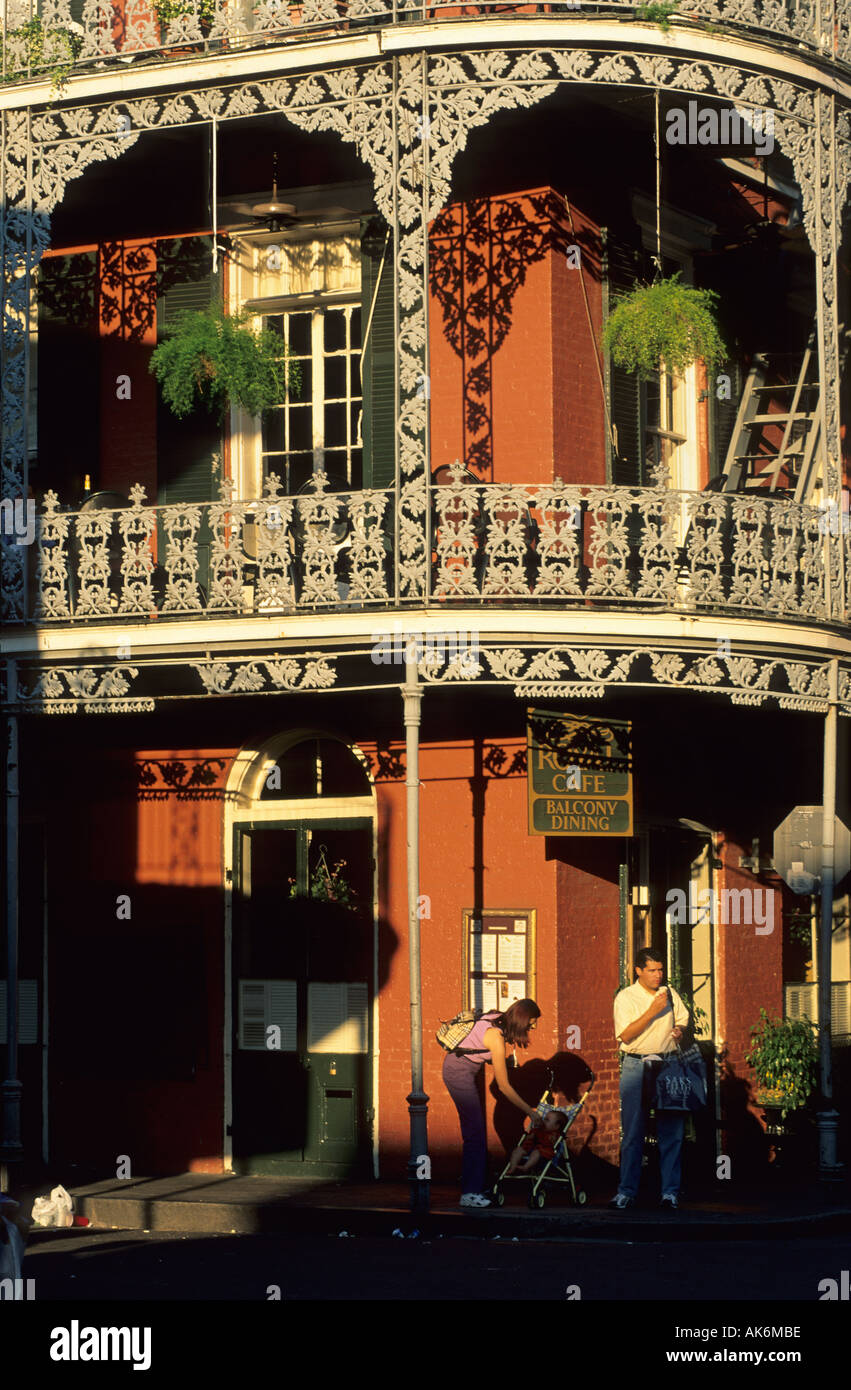 Tipica casa al Quartiere Francese di New Orleans Foto Stock