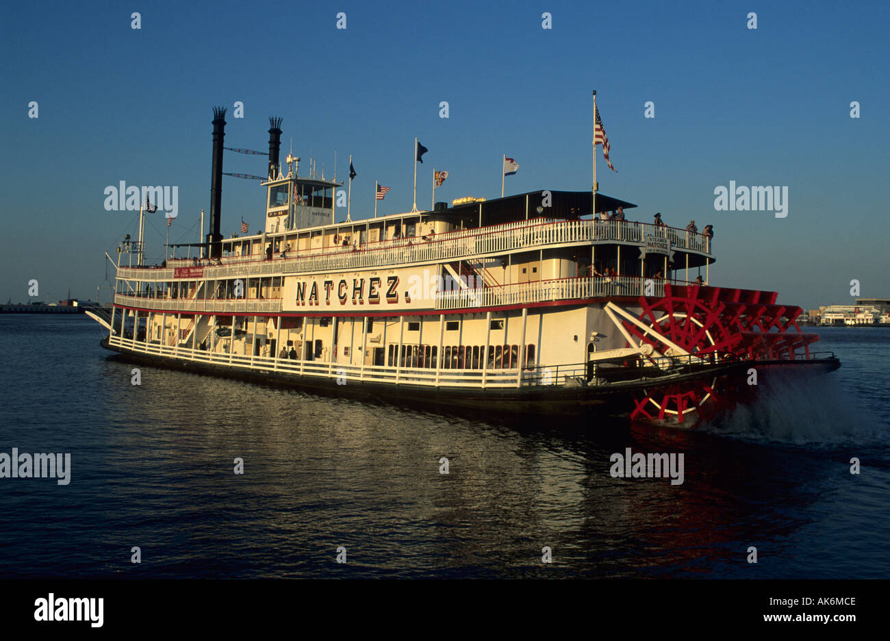 Paddlewheeler Natchez sul fiume Mississippi Foto Stock