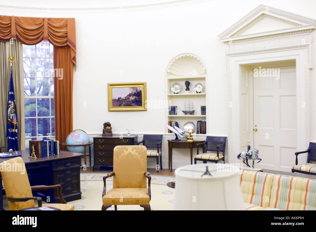 L'ufficio ovale della Casa Bianca a Washington DC Foto Stock