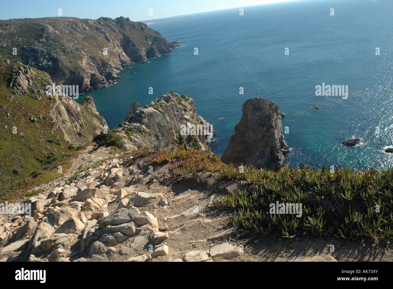 Cap Cabo da Roca natura Natur mare vedere Meer Ocean rocce cliff Felsen nessuno Niemand Foto Stock