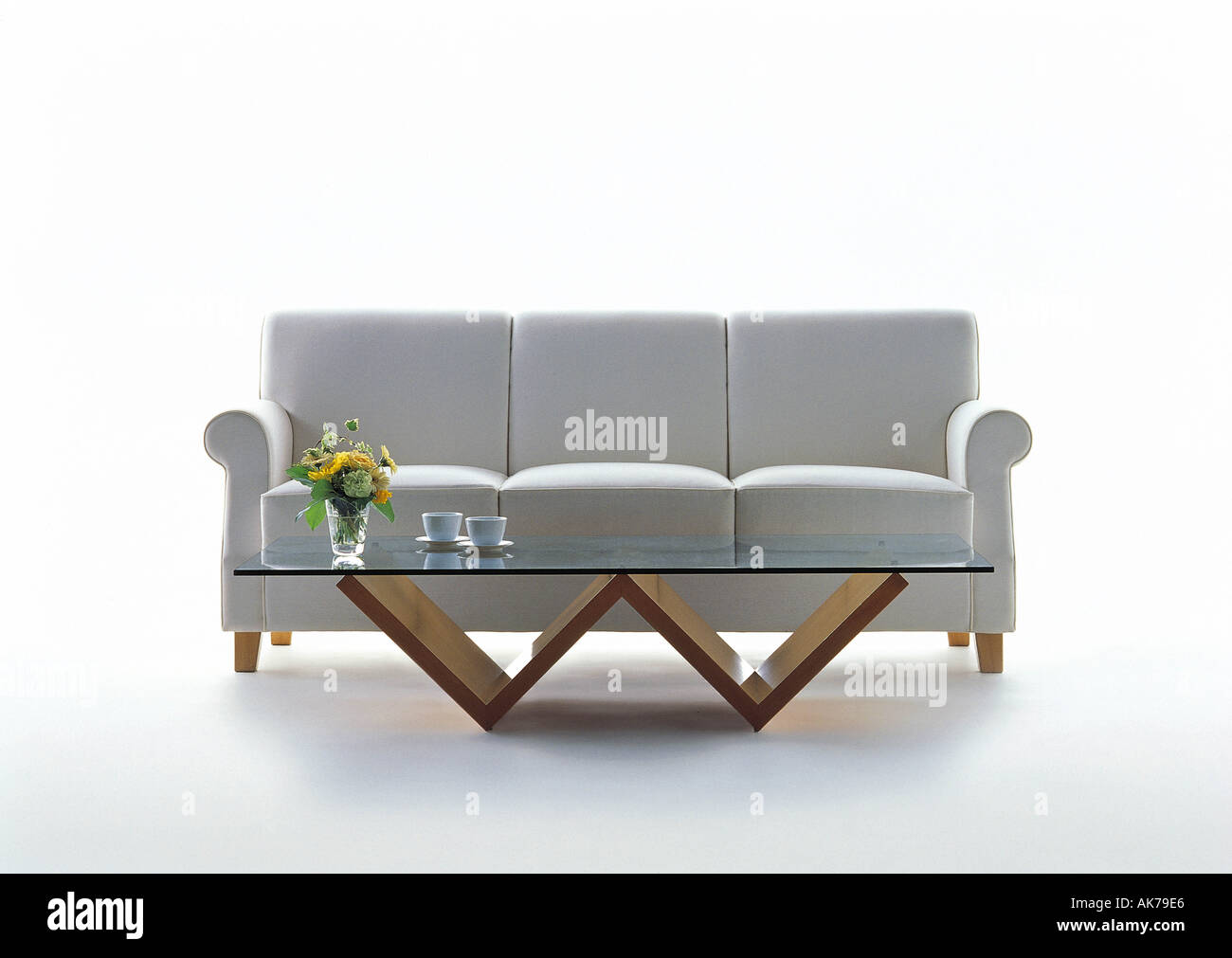 Tabella del sofà Foto Stock