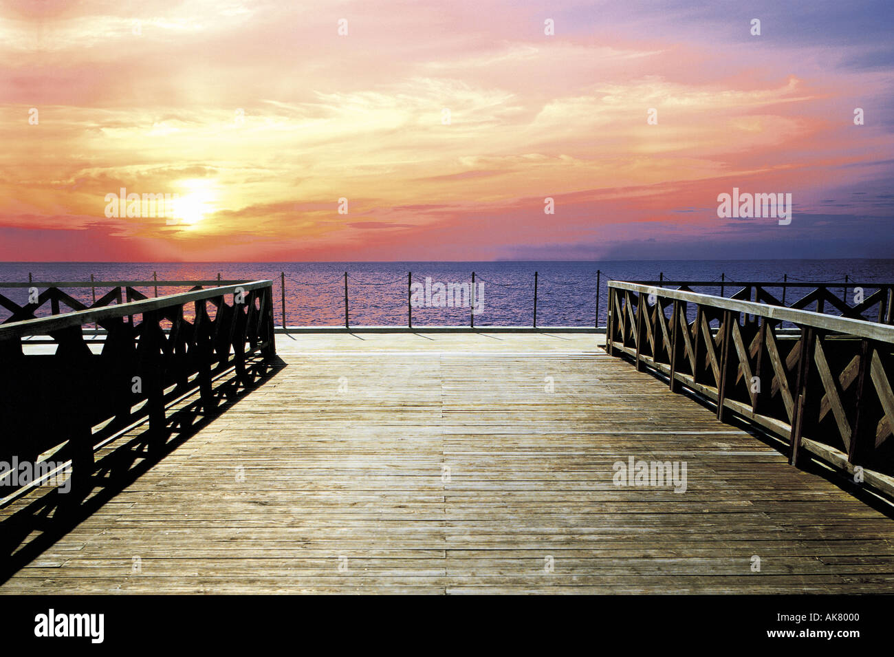 Ocean sunset Foto Stock