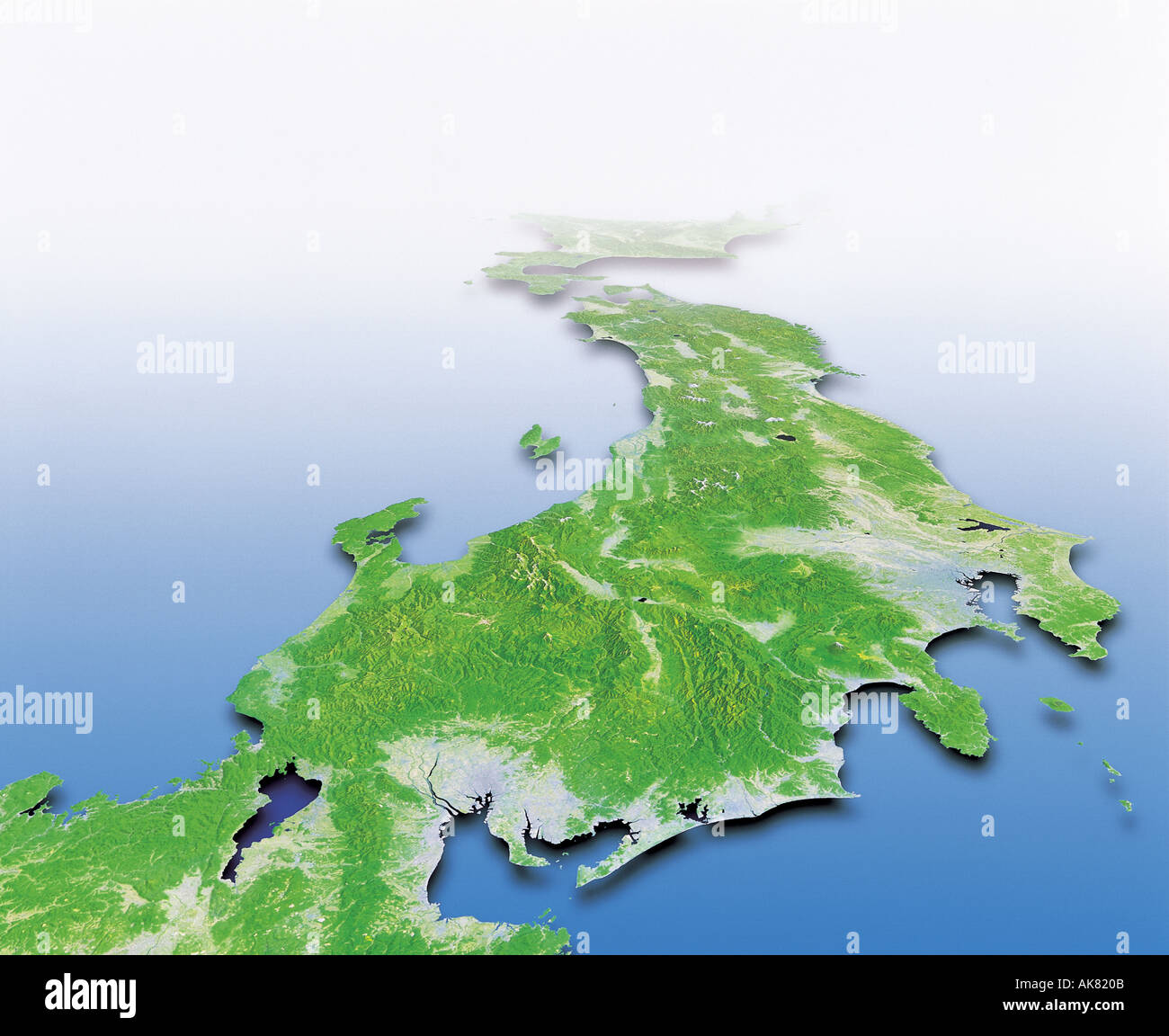 Mappa della zona di Chubu Foto Stock